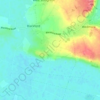 Mappa topografica Heath House, altitudine, rilievo