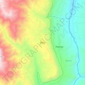 Mappa topografica Hato, altitudine, rilievo
