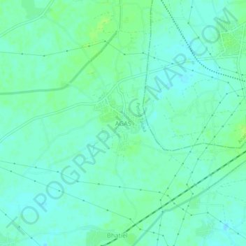 Mappa topografica AGAS, altitudine, rilievo