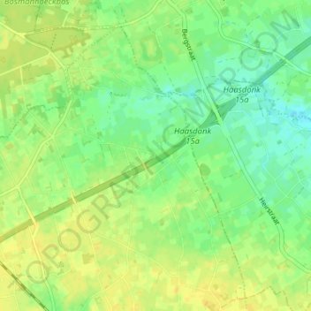 Mappa topografica Landmolen, altitudine, rilievo