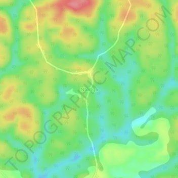 Mappa topografica Ntonga, altitudine, rilievo