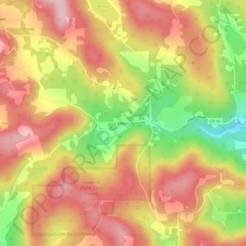 Mappa topografica Edson, altitudine, rilievo