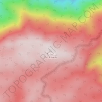 Mappa topografica Mount McKenzie, altitudine, rilievo