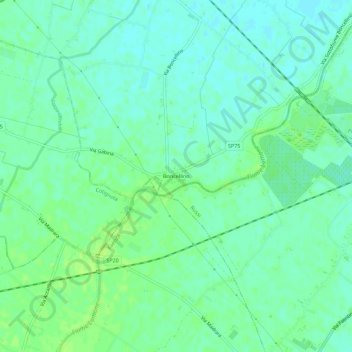 Mappa topografica Boncellino, altitudine, rilievo