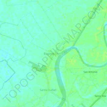 Mappa topografica Bagong Silang, altitudine, rilievo