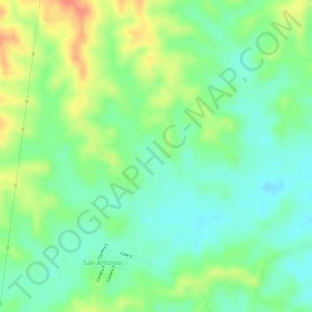 Mappa topografica Agua De Dios, altitudine, rilievo