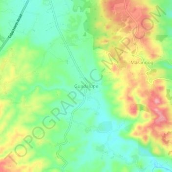 Mappa topografica Guadalupe, altitudine, rilievo