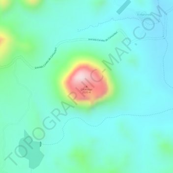 Mappa topografica Calabazas, altitudine, rilievo
