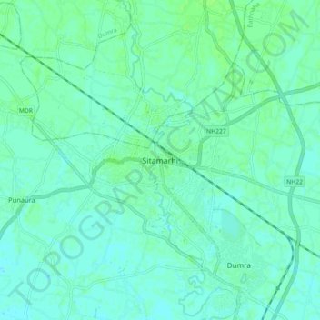 Mappa topografica Sitamarhi, altitudine, rilievo