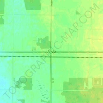 Mappa topografica Anola, altitudine, rilievo