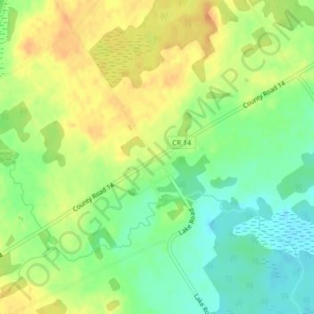 Mappa topografica Enterprise, altitudine, rilievo