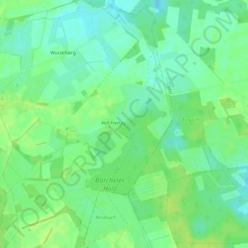 Mappa topografica Geestequelle, altitudine, rilievo