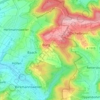 Mappa topografica Schulerhof, altitudine, rilievo