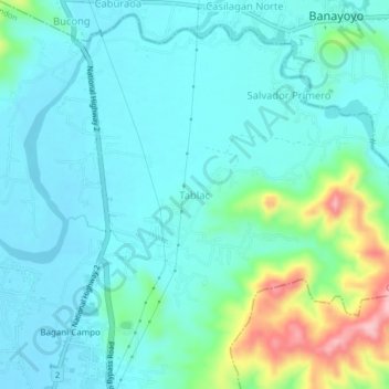 Mappa topografica Tablac, altitudine, rilievo