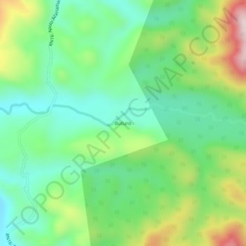 Mappa topografica Buturo, altitudine, rilievo