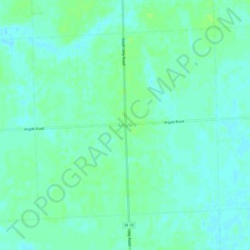 Mappa topografica Argyle, altitudine, rilievo