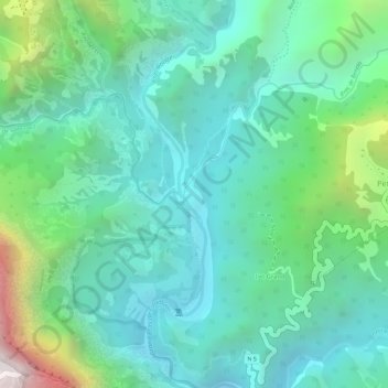 Mappa topografica Les Trois Bras, altitudine, rilievo