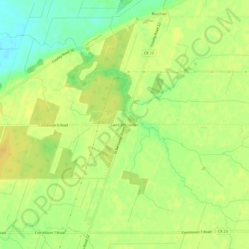 Mappa topografica Saint-Bernardin, altitudine, rilievo