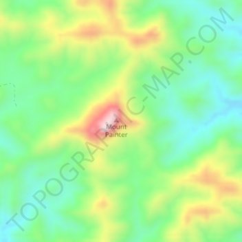 Mappa topografica Mt Painter, altitudine, rilievo