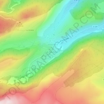 Mappa topografica Les Trois Pierres, altitudine, rilievo