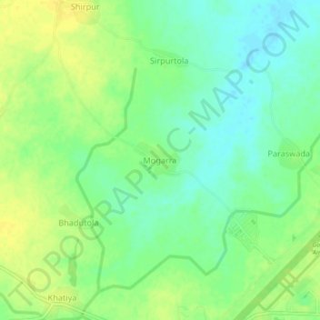 Mappa topografica Mogarra, altitudine, rilievo