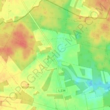 Mappa topografica Wettenbostel, altitudine, rilievo