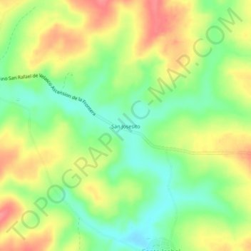 Mappa topografica San Josesito, altitudine, rilievo