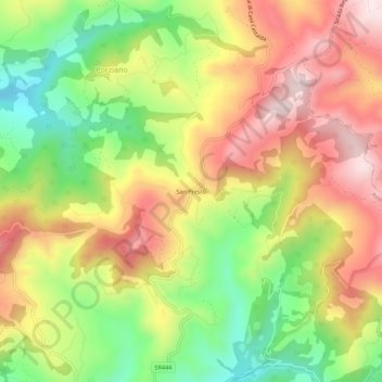 Mappa topografica San Presto, altitudine, rilievo