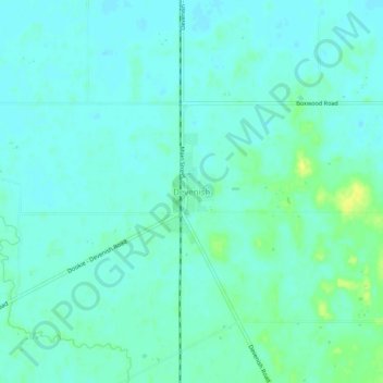 Mappa topografica Devenish, altitudine, rilievo