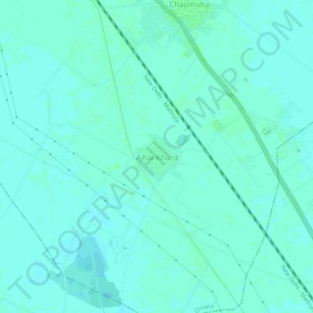 Mappa topografica Ajhai Khurd, altitudine, rilievo
