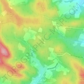 Mappa topografica Steinbrink, altitudine, rilievo