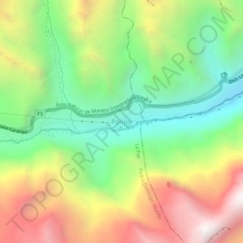 Mappa topografica Pongo, altitudine, rilievo