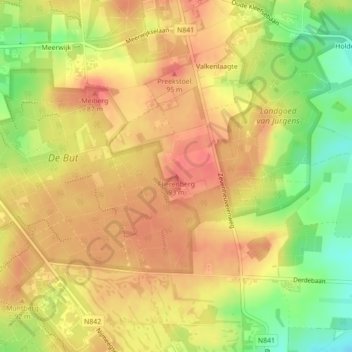 Mappa topografica Flierenberg, altitudine, rilievo