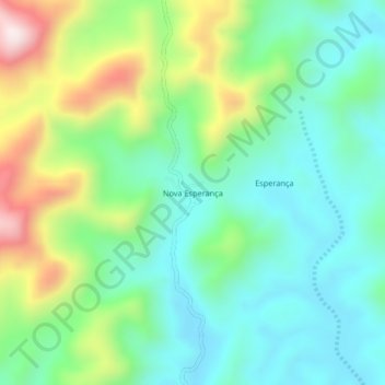 Mappa topografica Nova Esperança, altitudine, rilievo