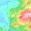 Mappa topografica Moncé, altitudine, rilievo