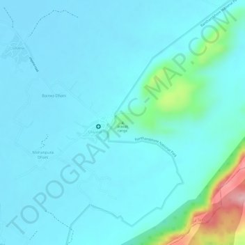 Mappa topografica aravali range, altitudine, rilievo