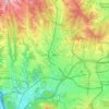 Mappa topografica Rubí, altitudine, rilievo