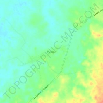 Mappa topografica Palotal, altitudine, rilievo