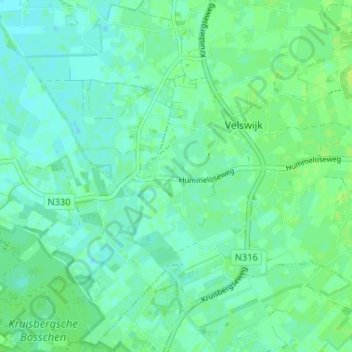Mappa topografica Wittebrink, altitudine, rilievo