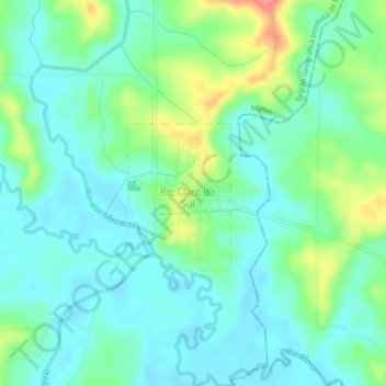 Mappa topografica Rio Claro do Sul, altitudine, rilievo