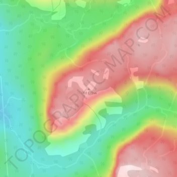 Mappa topografica Old Crow, altitudine, rilievo