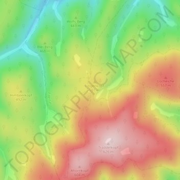 Mappa topografica Elisabether Platz, altitudine, rilievo