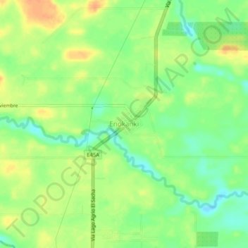 Mappa topografica Enokanki, altitudine, rilievo
