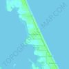Mappa topografica Melbourne Shores, altitudine, rilievo