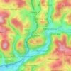 Mappa topografica Ahlefeld, altitudine, rilievo