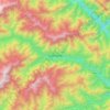 Mappa topografica Koloriang, altitudine, rilievo