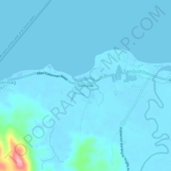 Mappa topografica Dancalan, altitudine, rilievo