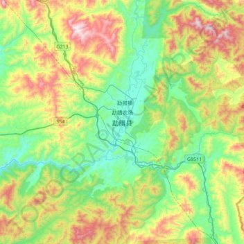 Mappa topografica 勐腊县, altitudine, rilievo