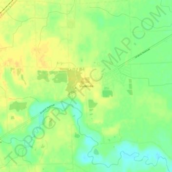 Mappa topografica Snyderville, altitudine, rilievo