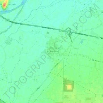 Mappa topografica Castelceriolo, altitudine, rilievo